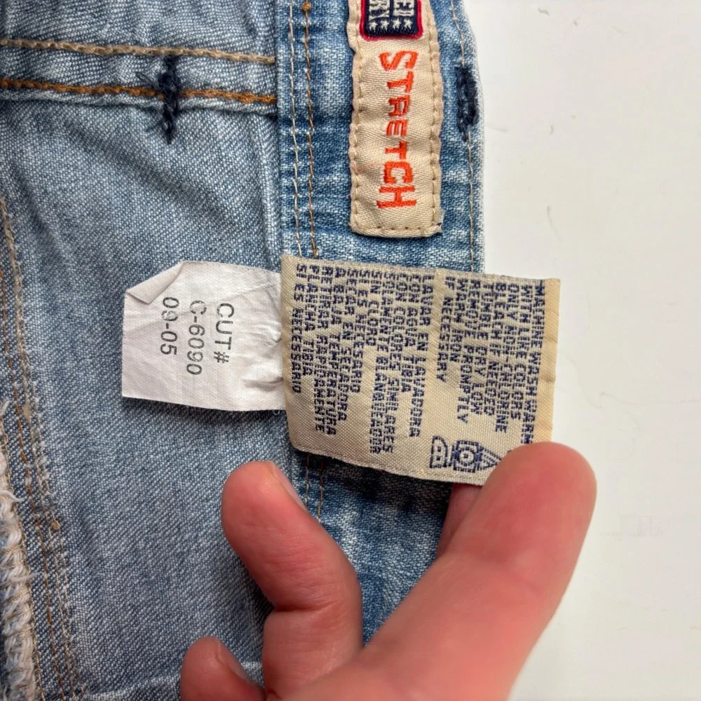 VTG Y2K Faded Glory Womens Blue Denim Stretch Jean Short Shorts 12 High Rise